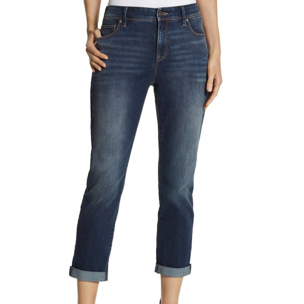 Chicos Great Condition 2.5 Crop So Slimming Deep Cypress Lake Jeans 14 - Picture 3 of 13